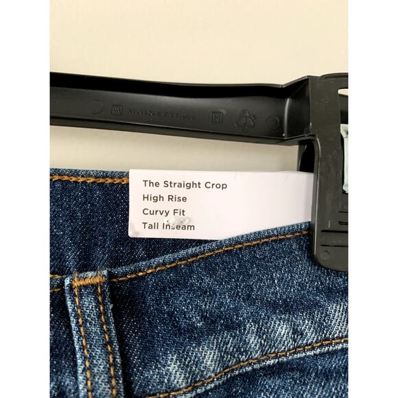 LOFT The Straight Crop High Rise Jeans Size 31 Tall - Picture 5 of 6